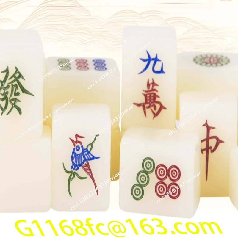 High Quality Hand Rubbed Acrylic Imitation Jade, Environmentally Friendly and Wear-resistant Mahjong Aluminum Alloy Box