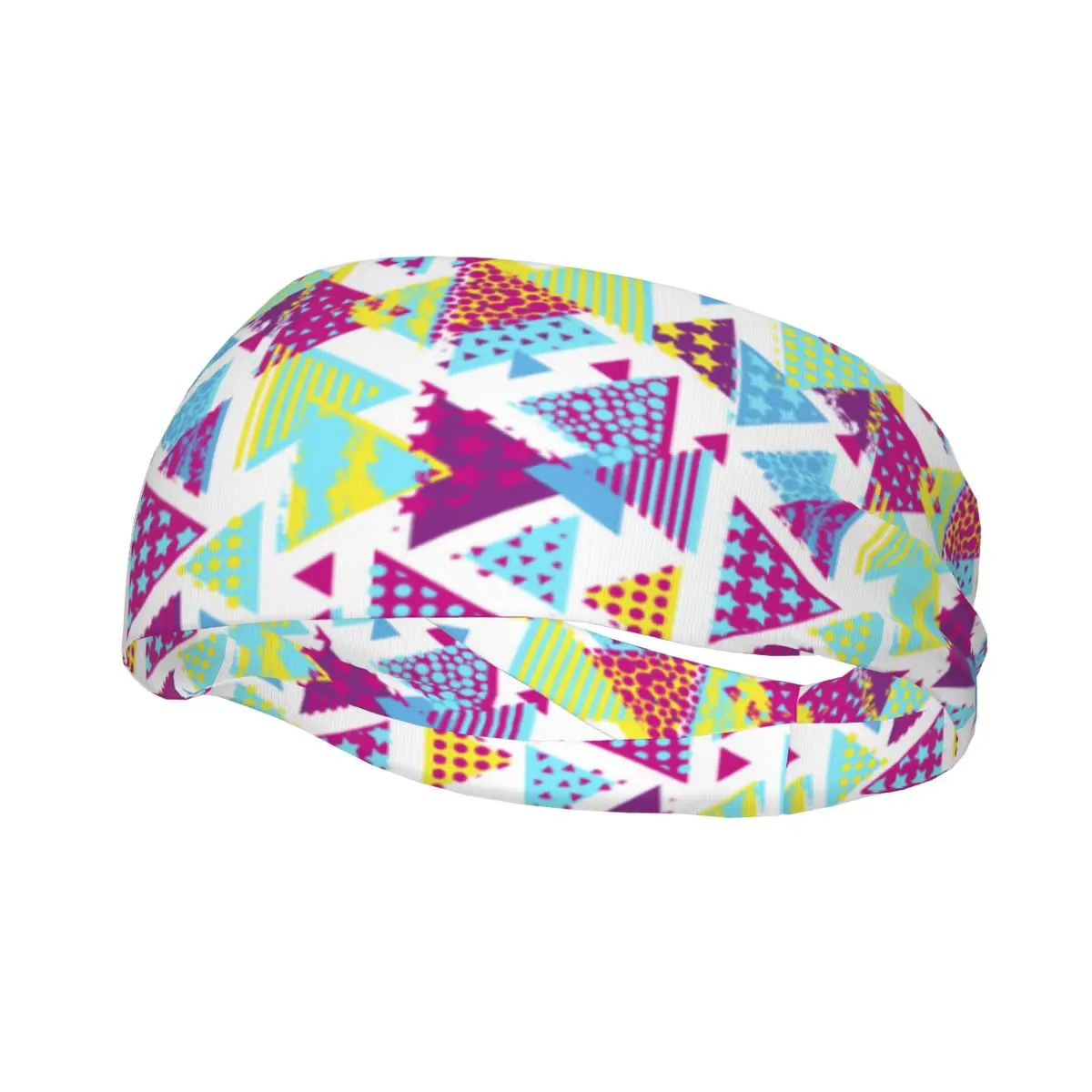Abstract Dots Geometric 80S 90S Pattern Elastic Hair Band Yoga Headband Makeup Hair Hoop Headwrap