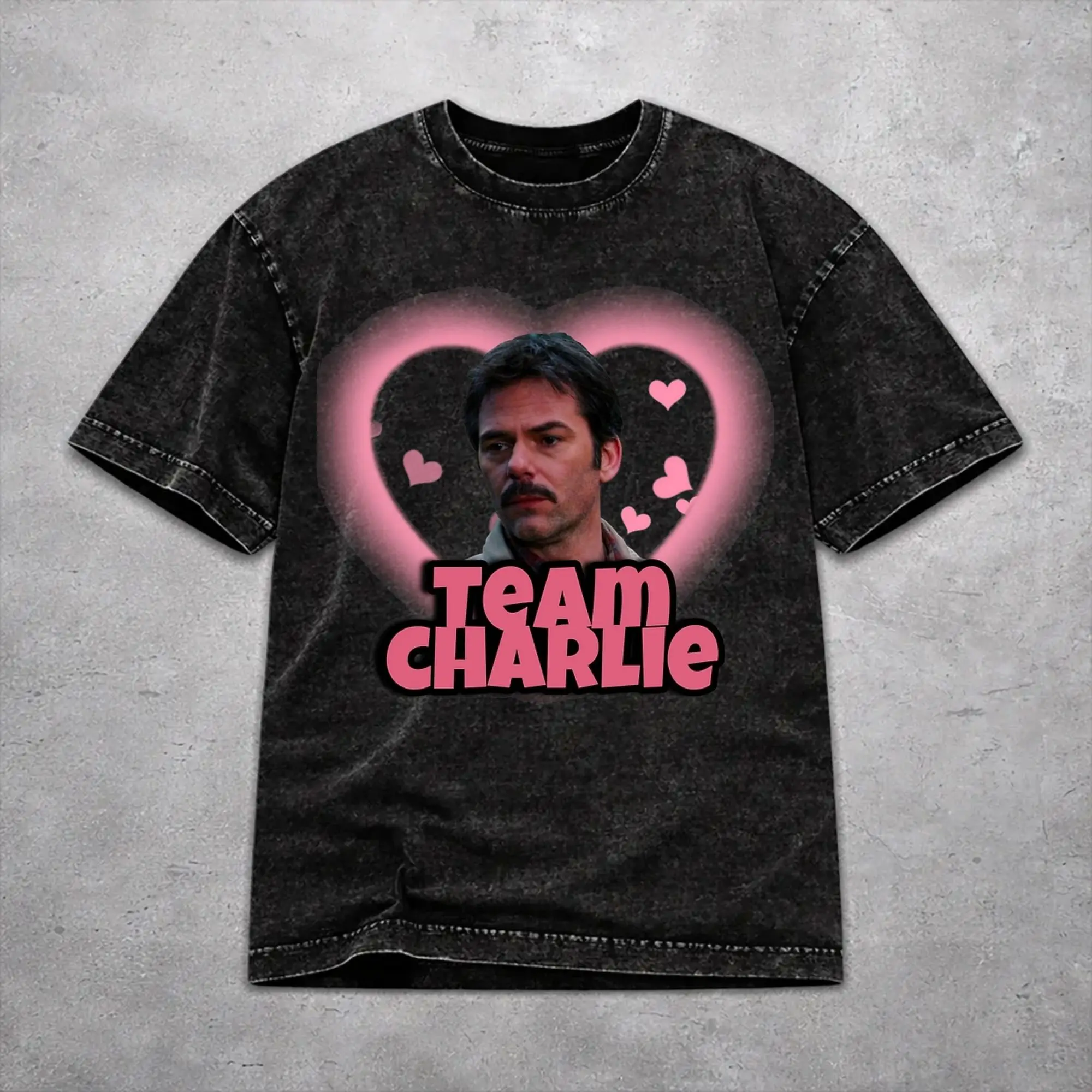 Team Charlie Swan  Shirt Vintage Washed Style For Men Women Pure Cotton T-Shirts Tee Clothing