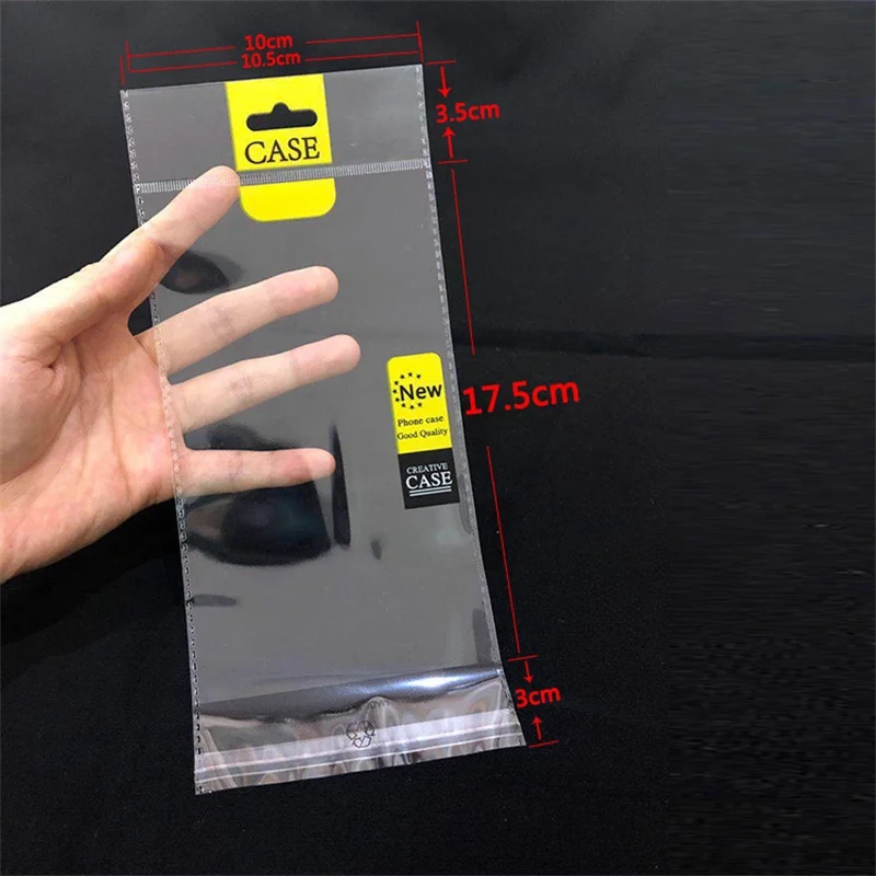 Großhandel 500pcs neue einfache einfache universelle transparente Opp Verpackung Einzelhandel tasche für iPhone 14 15 16 Pro Max Plus Fall wj32