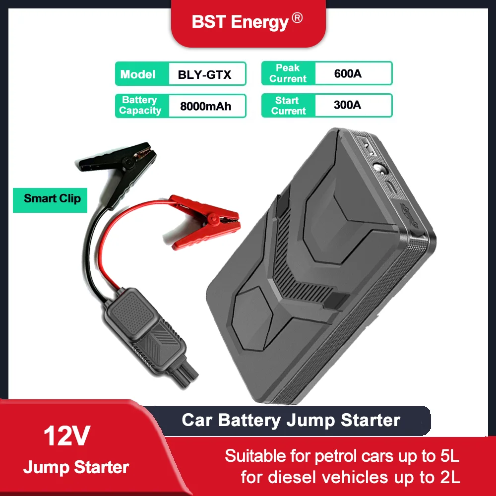 

Car Battery Starter 600A 400A Power Bank 8000mAh 6000mAh Jump Starter 12V Portable Car Battery Booster For Petrol Diesel Vehicle