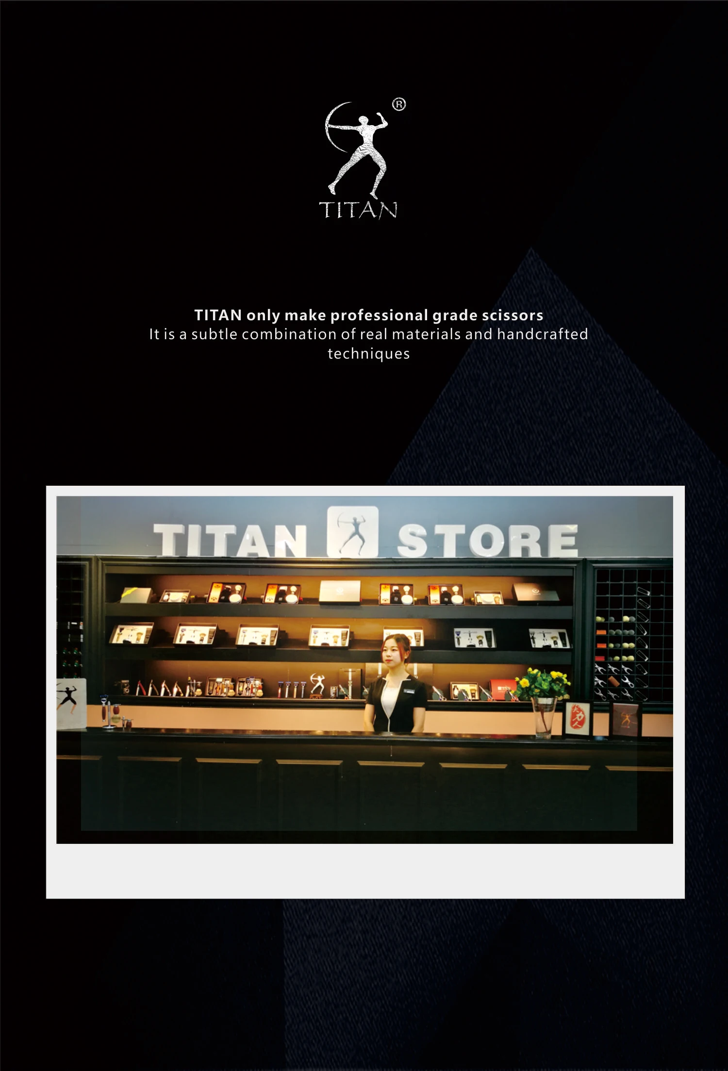TITAN professionelle Friseurschere zum Haarschneiden, Haarausdünnung, 6 Zoll – Detail 2