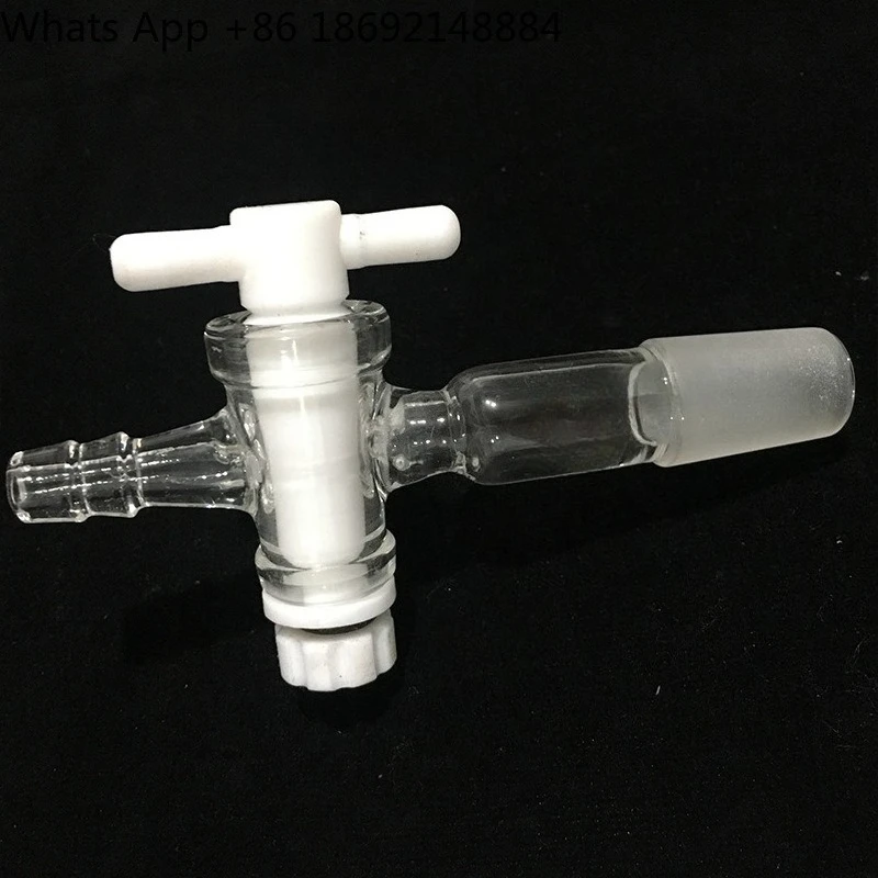 PTFE Tee Glass Piston with PTFE Joint Door T-joint, for laboratories