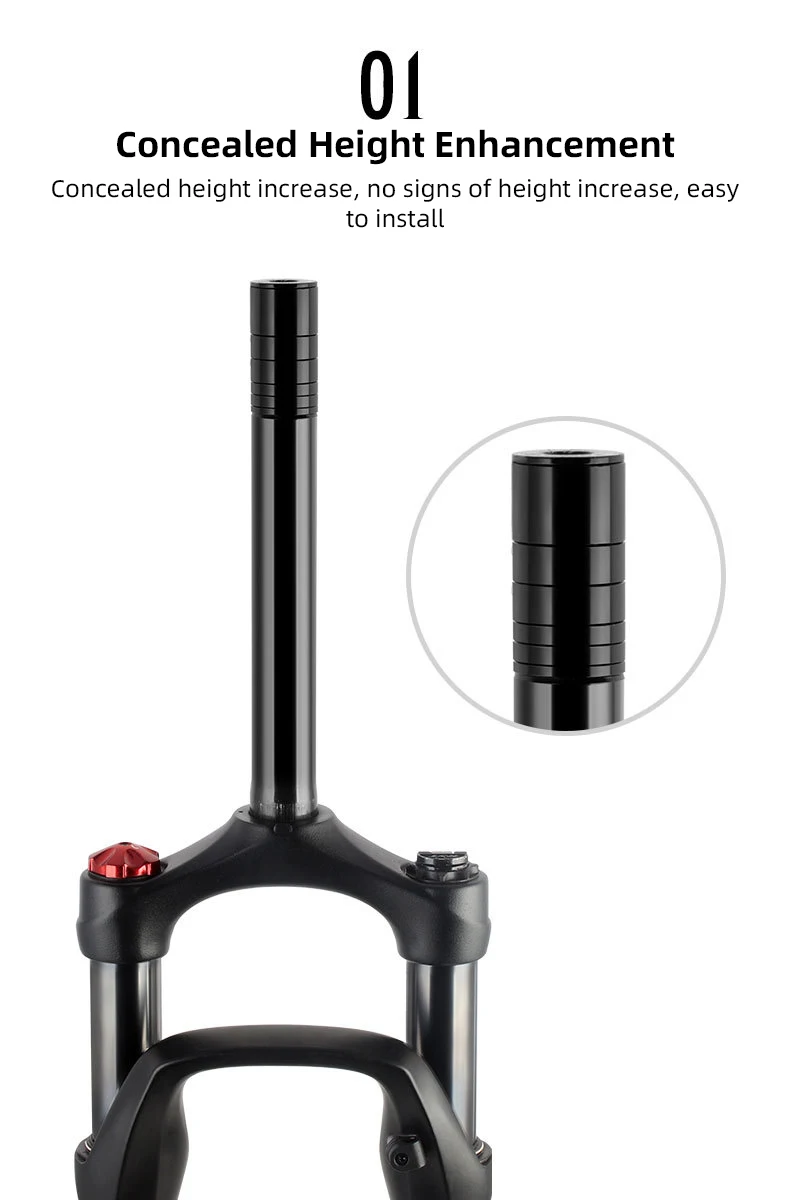 TOOPRE Höhe Spacer Riser Fahrrad Gabel Vorbau Extender Innen Fiameter 24,6-25,4mm 55mm Außendurchmesser 28,6mm für Mountain Road Bike – Detail 4