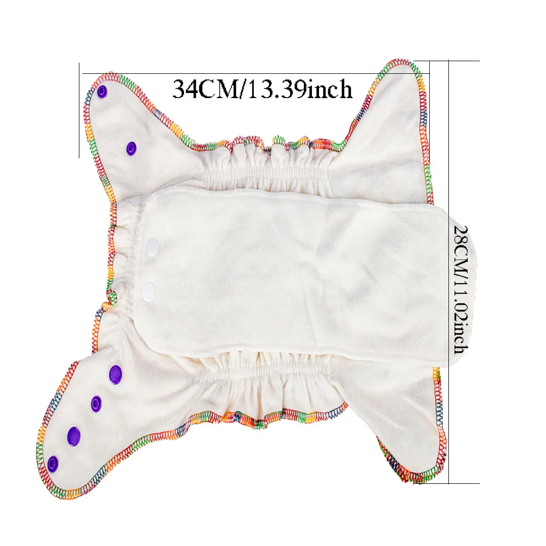 1PCS ONE Size Baby Velour Cloth Nappies, Eco-friendly Washable and Reusable, Leak-proof, Adjustable Single-breasted Fasteners