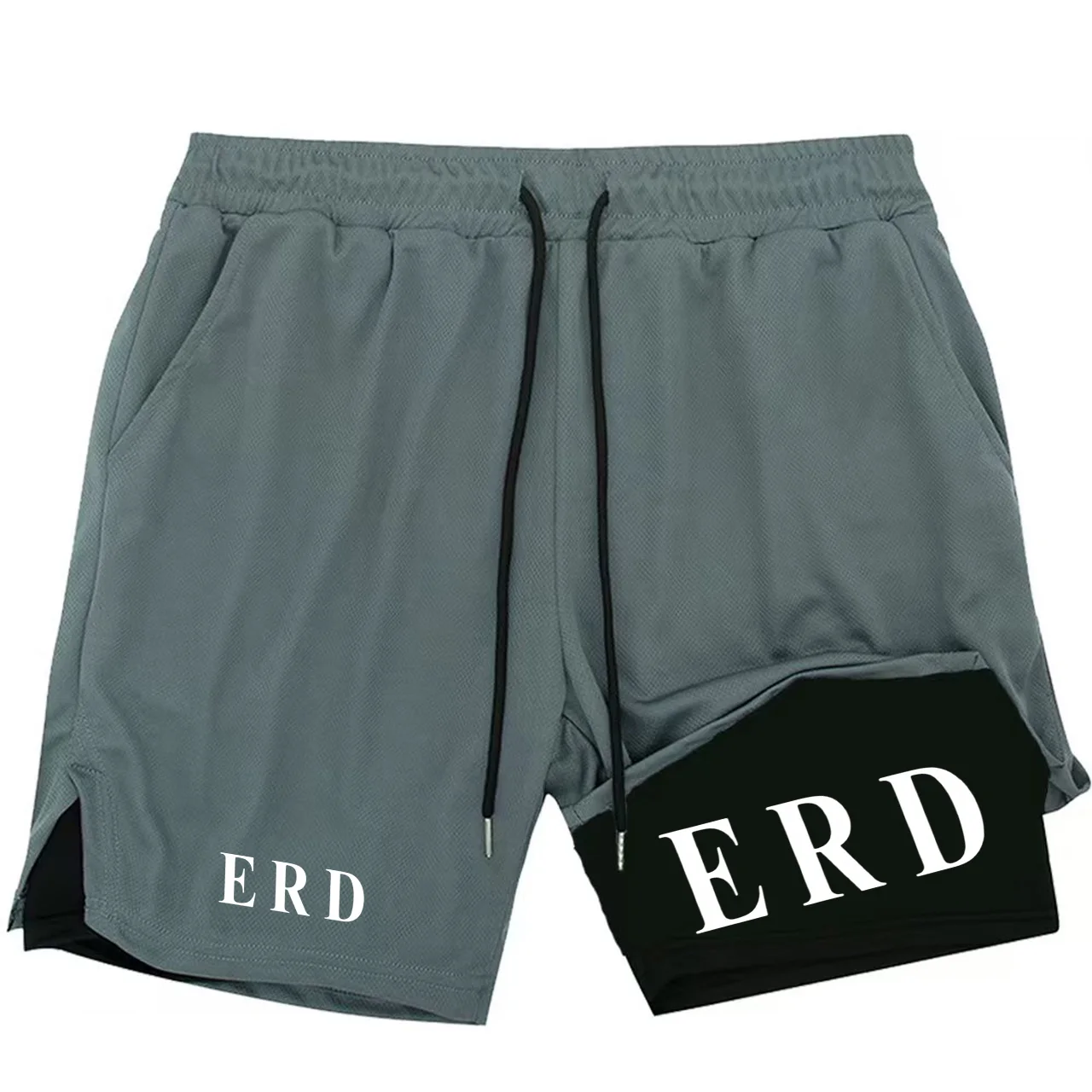 

Men's Running Shorts Fitness Gym Training 2-in-1 Sports Shorts Quick drying Exercise Slow Running Double layer Shorts