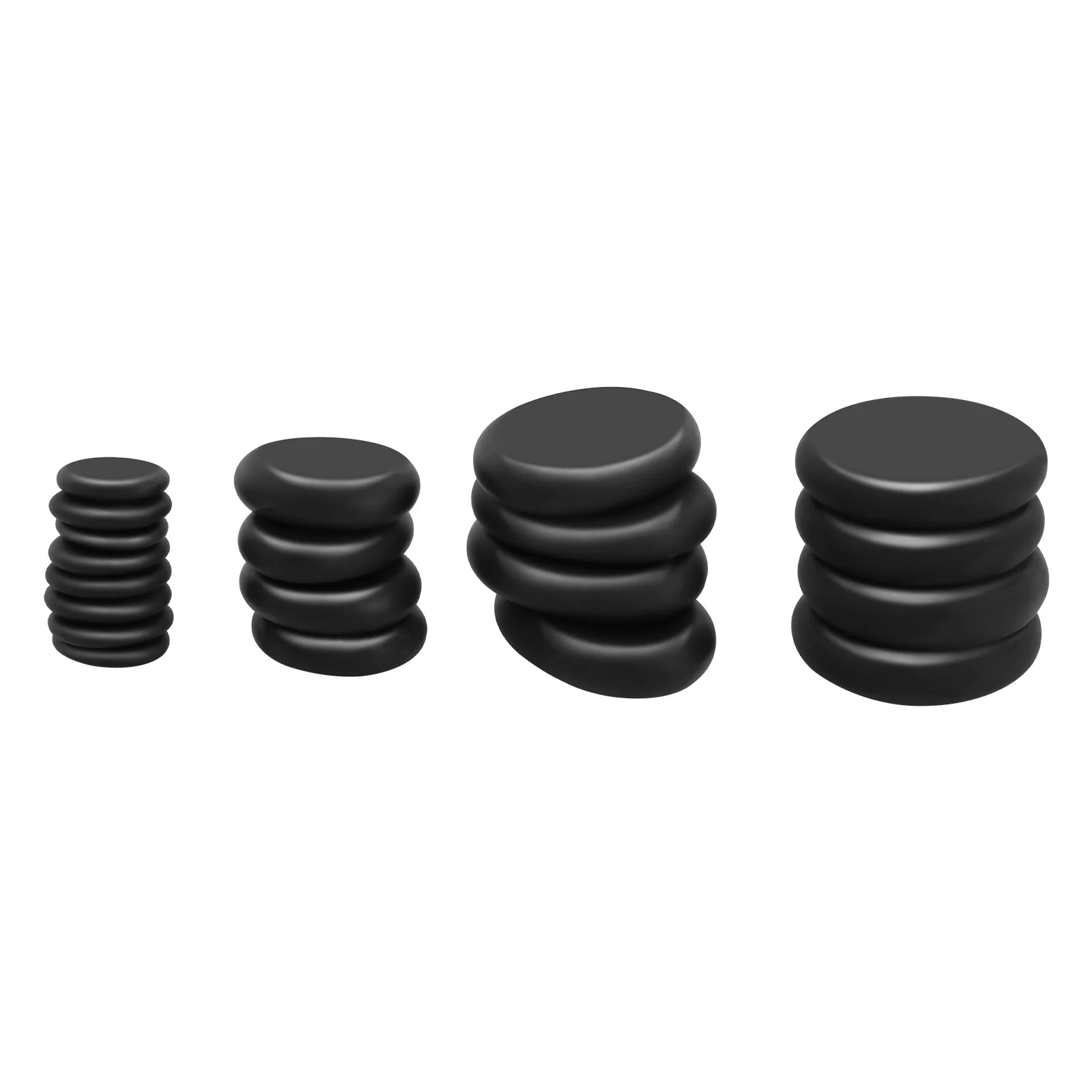 20PCS 용암 천연석 핫 스톤 치료 뷰티 스톤 마사지 스파 바위 현무암 건강 관리 도구