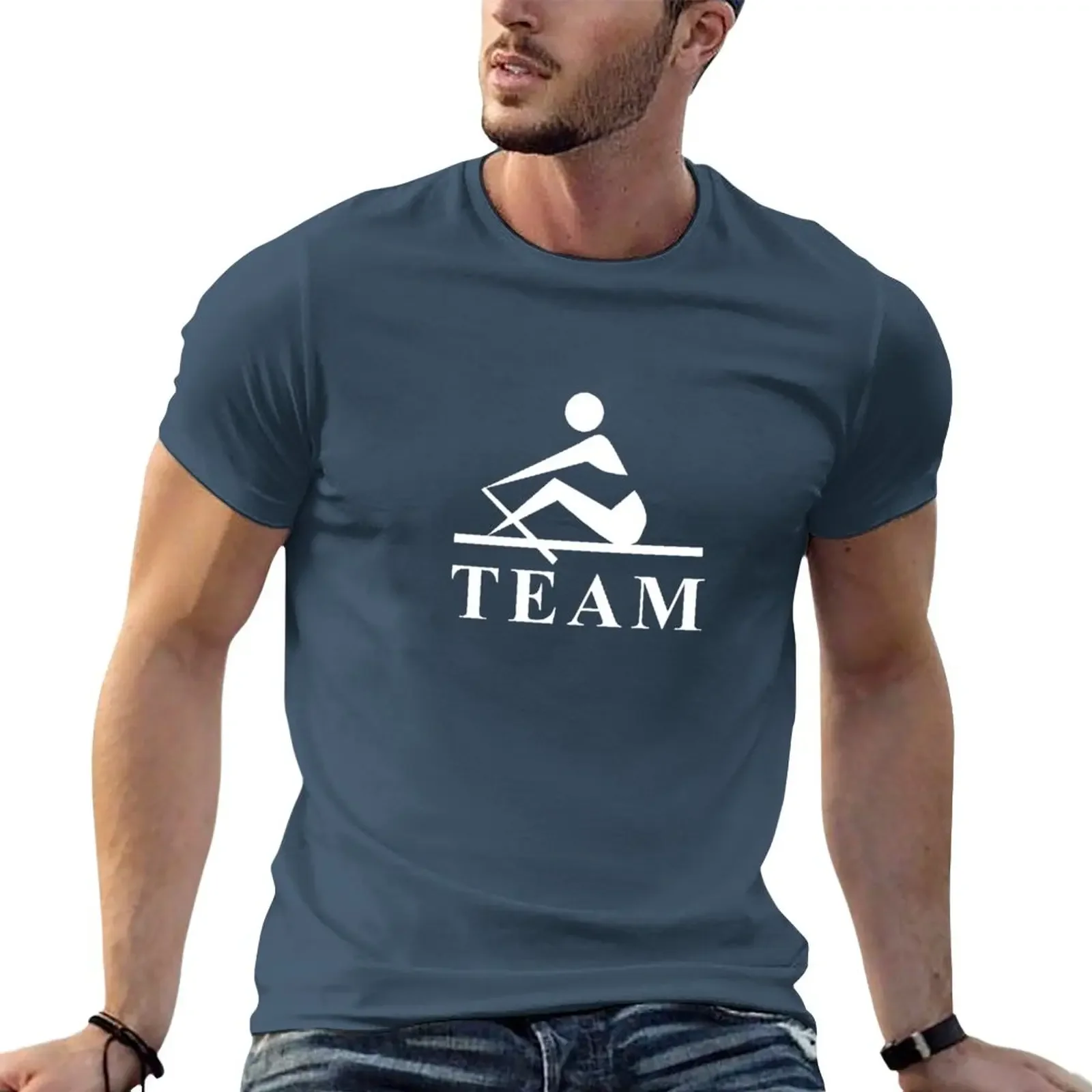 ROWING TEAM T-Shirt vintage boys animal print quick-drying mens graphic t-shirts hip hop