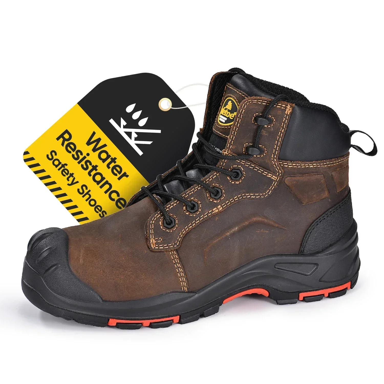 Botas de trabajo para minería con punta de acero, botas de trabajo para minero de carbón con tapa de punta compuesta Tank S3