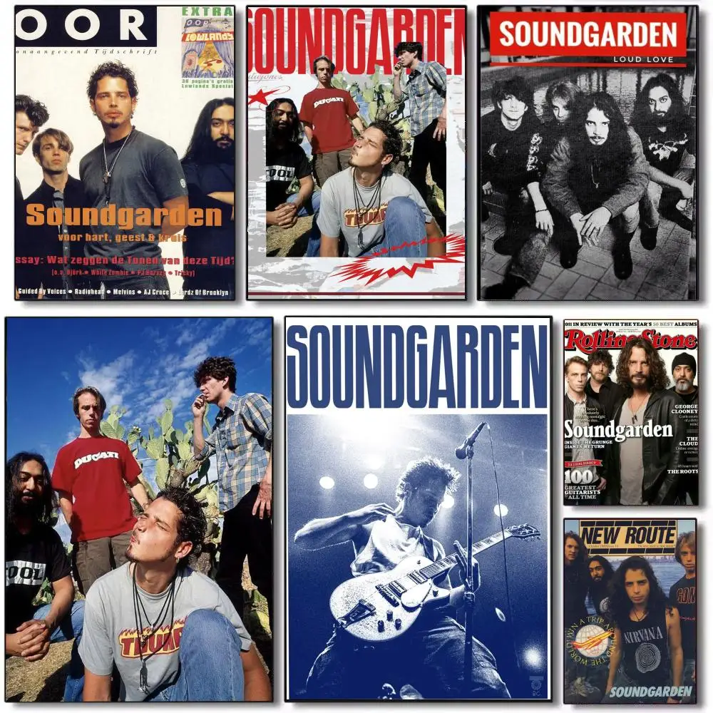 Band Soundgarden Poster HD Waterproof Self-Adhesive Wall Sticker For Room Decor, Premium Print Gift