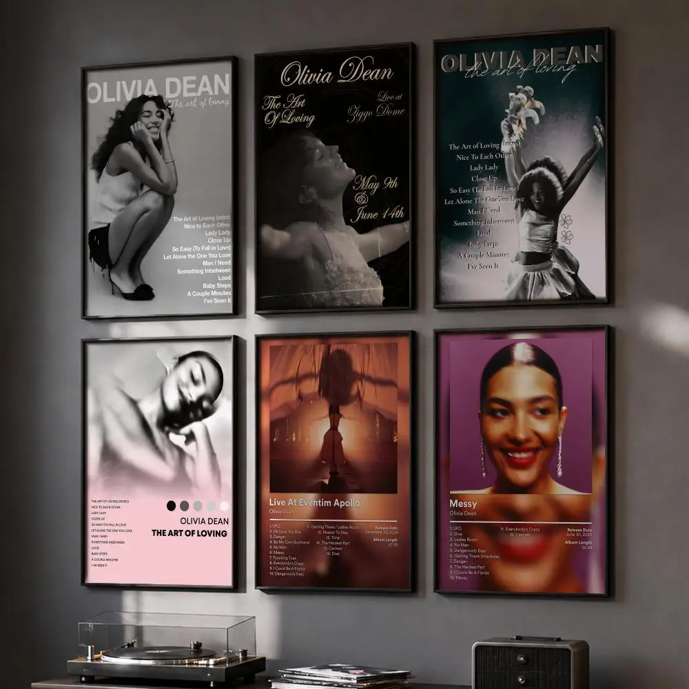 O-Olivia Dean Rapper Music Poster HD Wall Art Wall Stickers Home Living Room Bedroom Bar Office Decor Prints