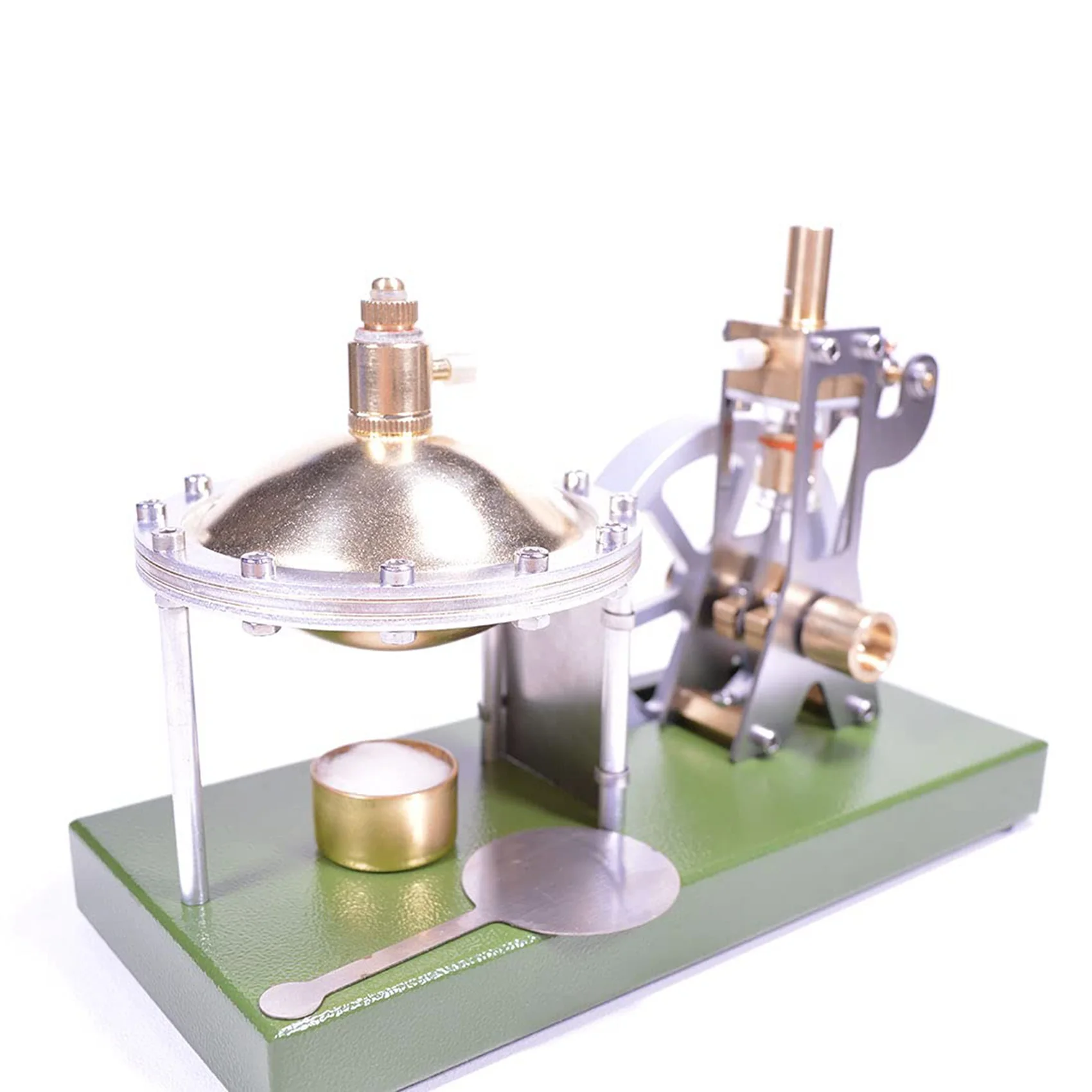 Steam Engine Model,Vertical Transparent Cylinder Steam Engine Model Physics Science Experiment Model Toy