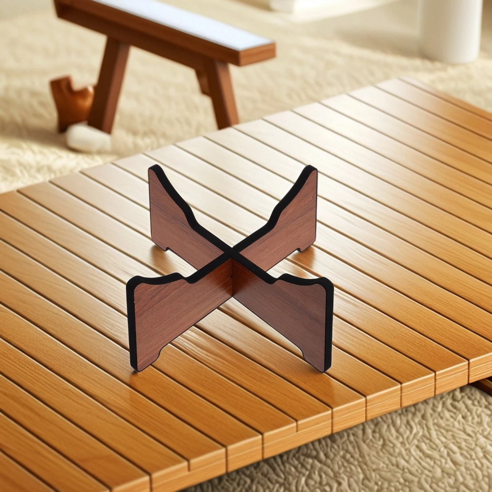 

Tongue Drum Support Stand 12-14 Inch Wooden Ethereal Drum Holder Robust Design for Home and Playing Comfort