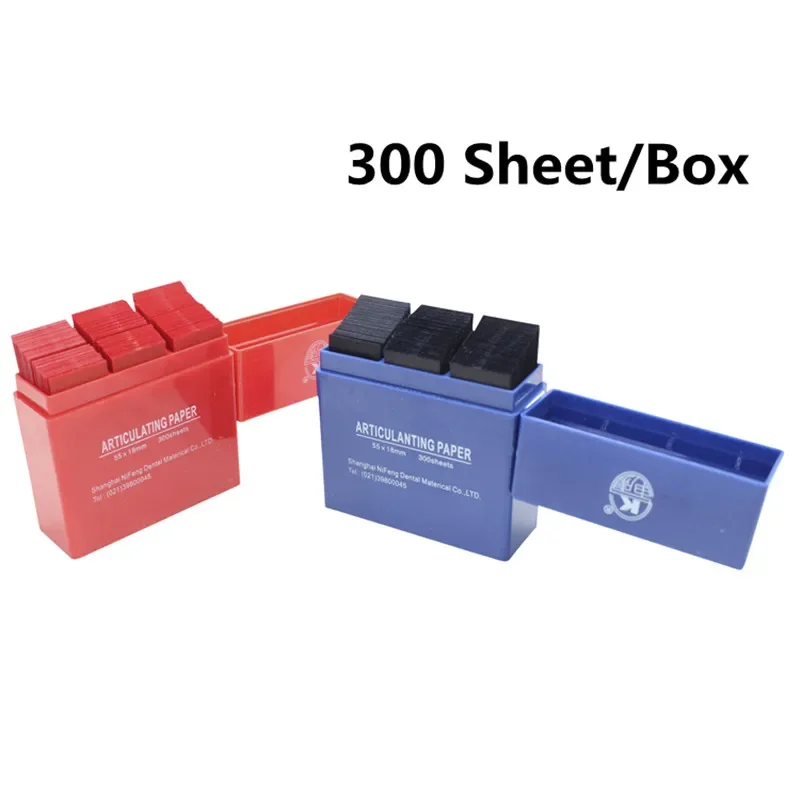 

300 Sheet/Box Dental Articulating Paper Strips Red/Blue Dental Lab Instrument Teeth Whitening Dentist Tools 55*18m