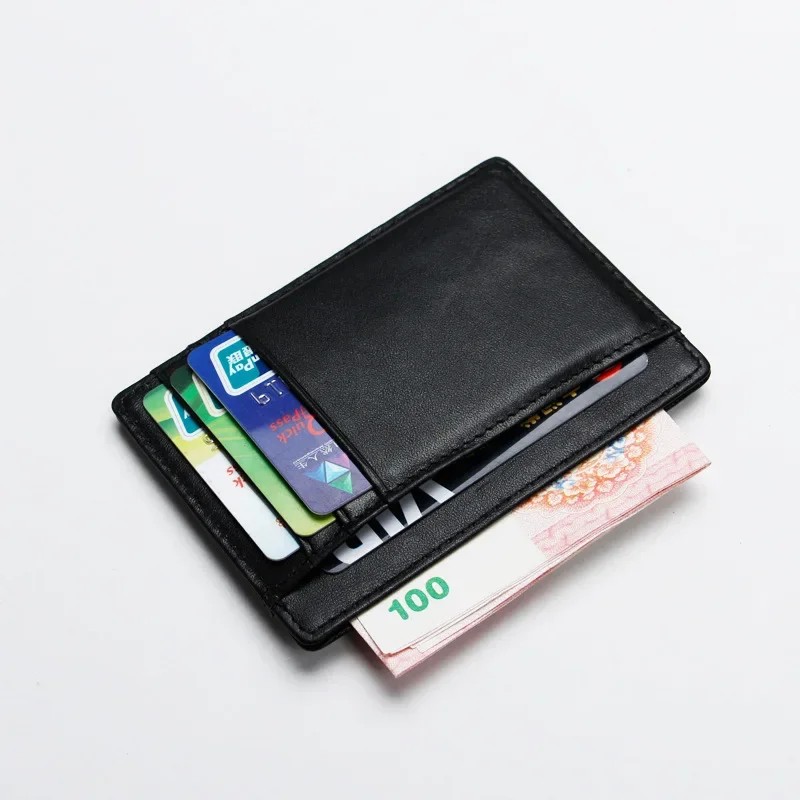 Real Leather Rfid Blocking Wallet for Credit Cards Rfid Card Protection Minimalist Small Credit Card Wallet Men Namecard Holder