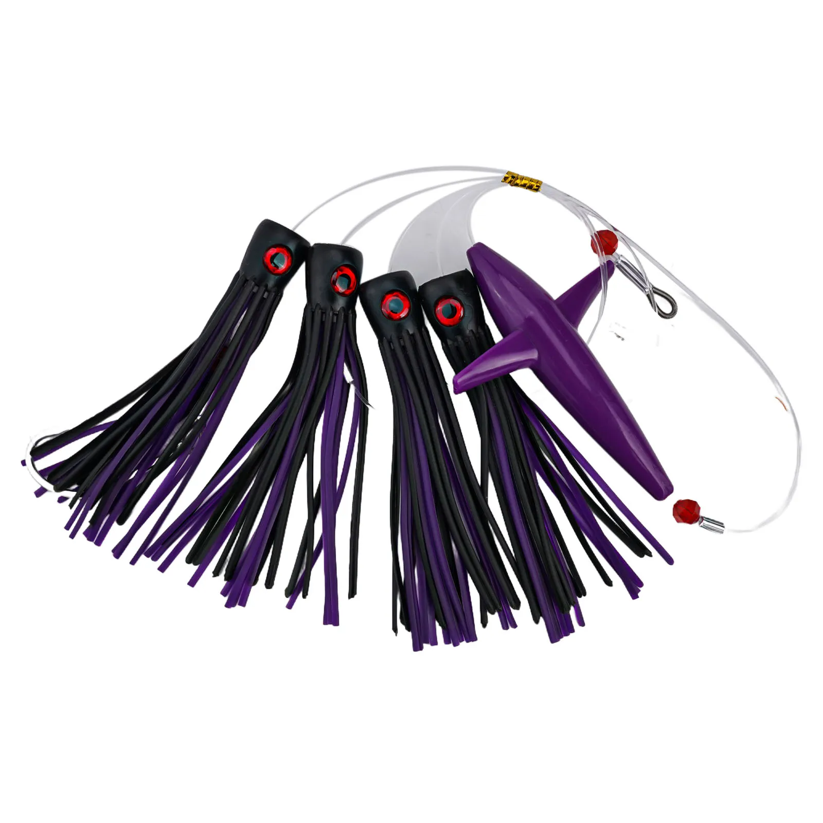 

1 Set Feather Rig Bird Trolling Lure Squid Tuna Daisy Chain Night Time Attraction Temptation Fishing For Big Game Fishing Rigged