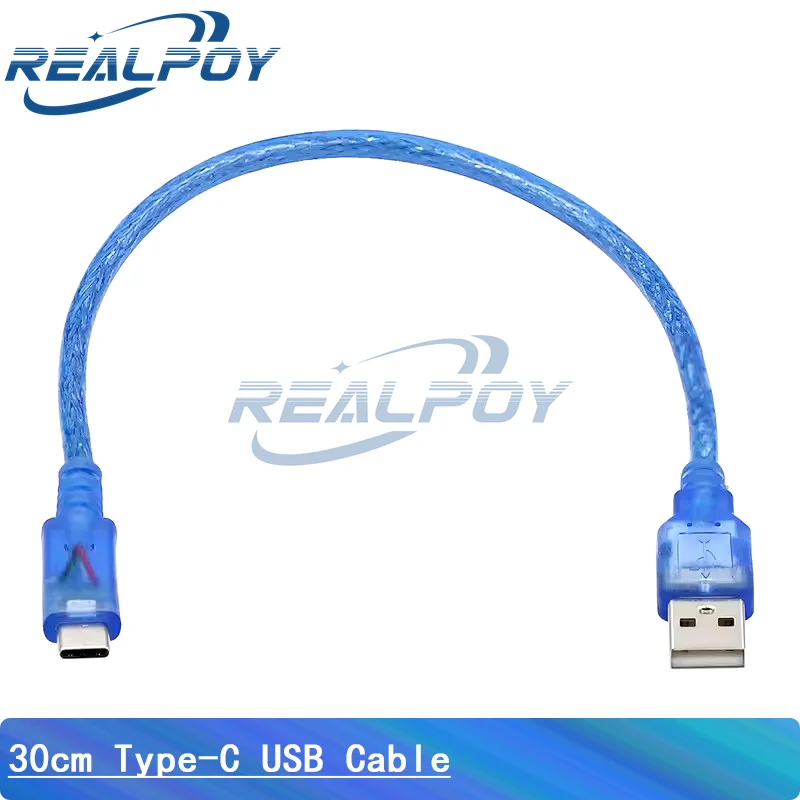 Immagine 6: Cavo USB da 30 cm per Uno R3/Nano/MEGA 2560/Leonardo/Pro micro/DUE Blu Tipo A di alta qualità USB/Mini USB/Micro USB 0,3 m per Arduino