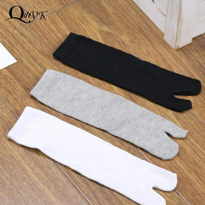 Bambou japonais hommes et femmes été fibre deux doigts chaussettes noir Kimono bascule sandale fendu Ninjia blanc Tabi orteil chaussettes