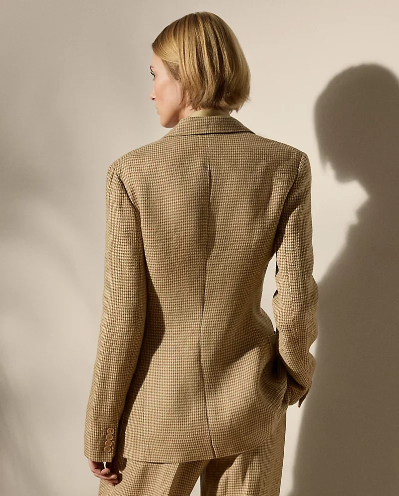 Houndstooth Office Lady Women Pants Suits 2 Pieces Slim Fit Customized Formal Casual Suits Meeting Business Outfit