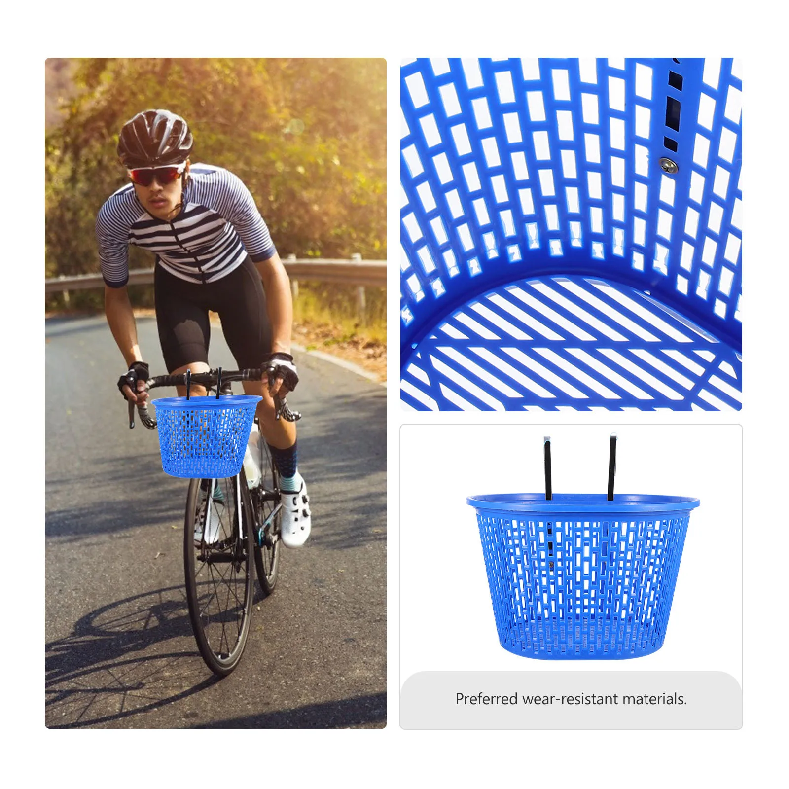 

Mountain Bike Plastic Front Basket Fast Release Convenient Bike Storage Organizer Cycle Basket Bicycles Fittings