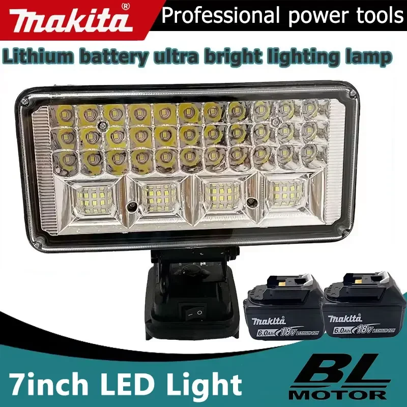 

Makita Cordless Flashlight 7Inch BL1430 BL1830 Li-ion Battery LED Work Light Emergency Light Camping Site Light for Makita 18V