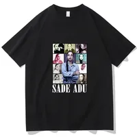 Sade Adu 2024 Women  Regular Summer O-neck Oversized Music Fans Gift T-shirt Printing