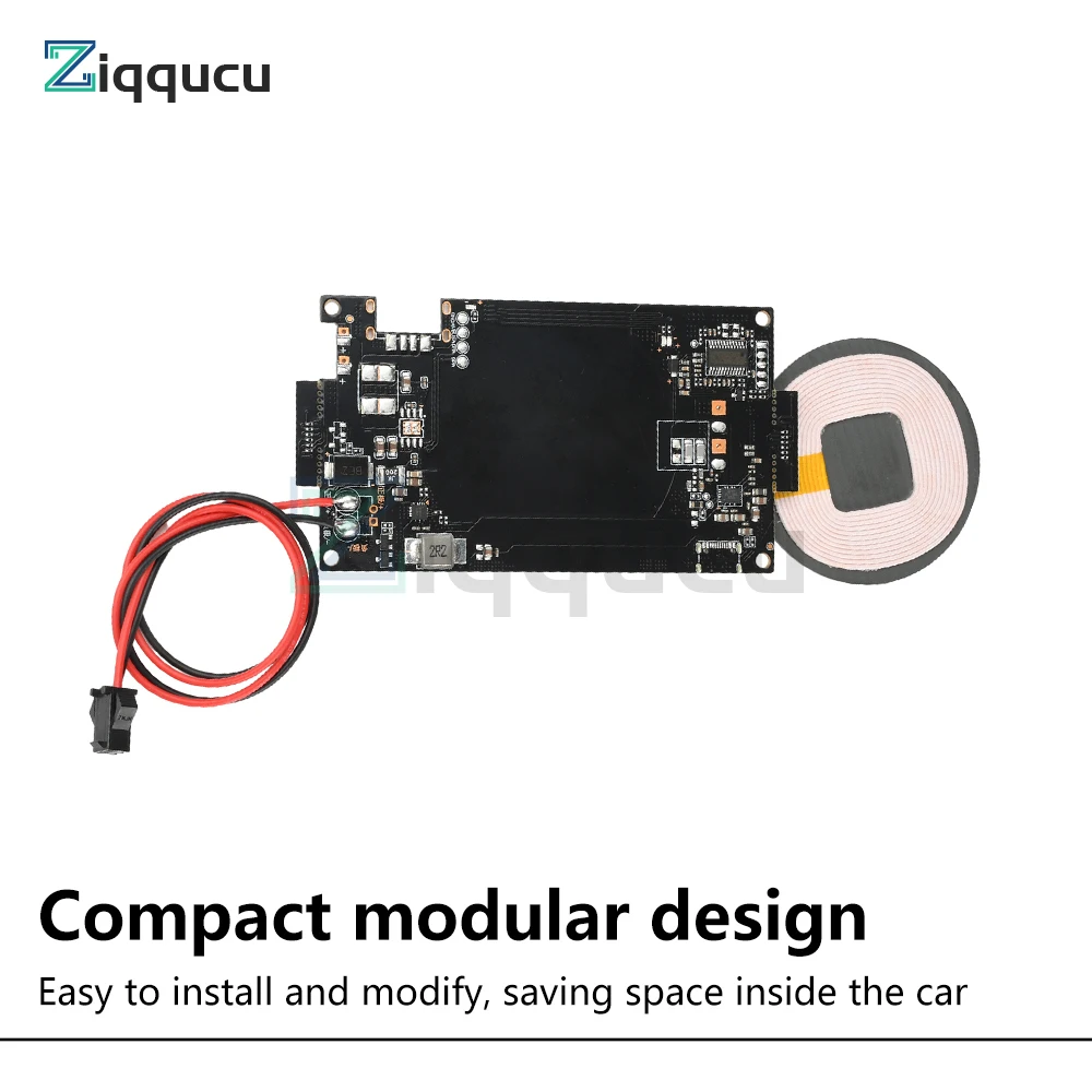 20W High-Power Car Wireless Charging Transmitter Module DC 10-24V  for DIY Car Outdoor Power Supply Wireless Charging