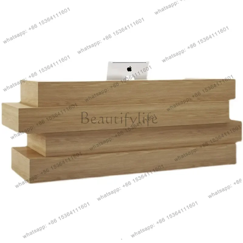 Best Sellers Chinese-style Reception Desk Bar Counter Beauty Salon Reception Desks Restaurant Office Furniture Reception Et Tabl