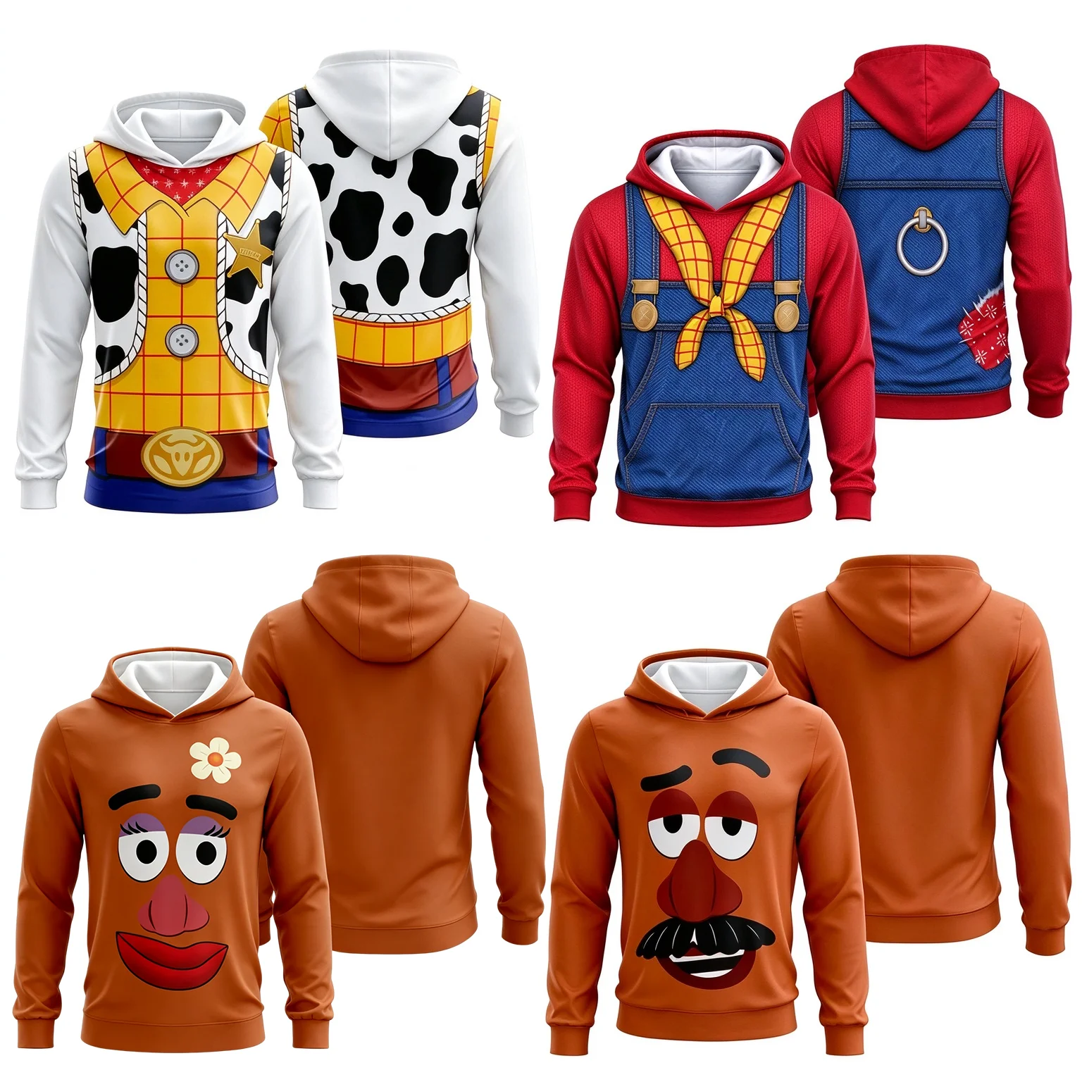 Toy  Hoodie 3D Printed Cartoon Sweatshirt Woody Jessie Cosplay Long Sleeve Casual Streetwear Kids Family Matching Clothing