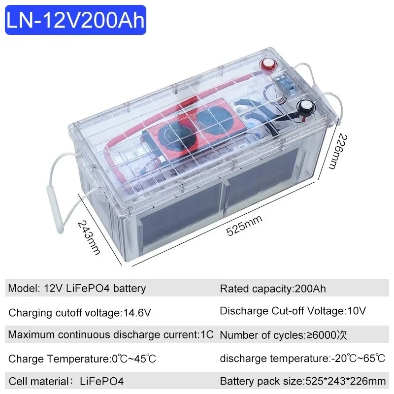 Lifepo4 lithium iron phosphate battery pack 12v 200ah with bluetooth system bms only for caravans electric cars motorcycle boats