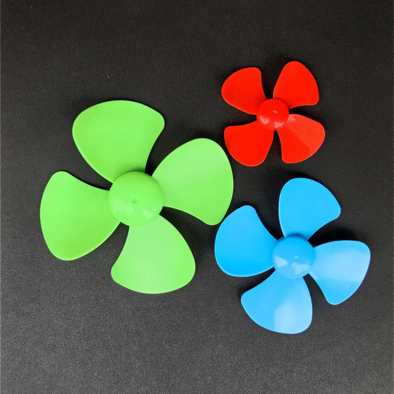 3pcs/lot 3 Sizes Multicolor three-blade Plastic Propeller Blade Diameter 60mm 80mm 100mm aperture 1.95mm