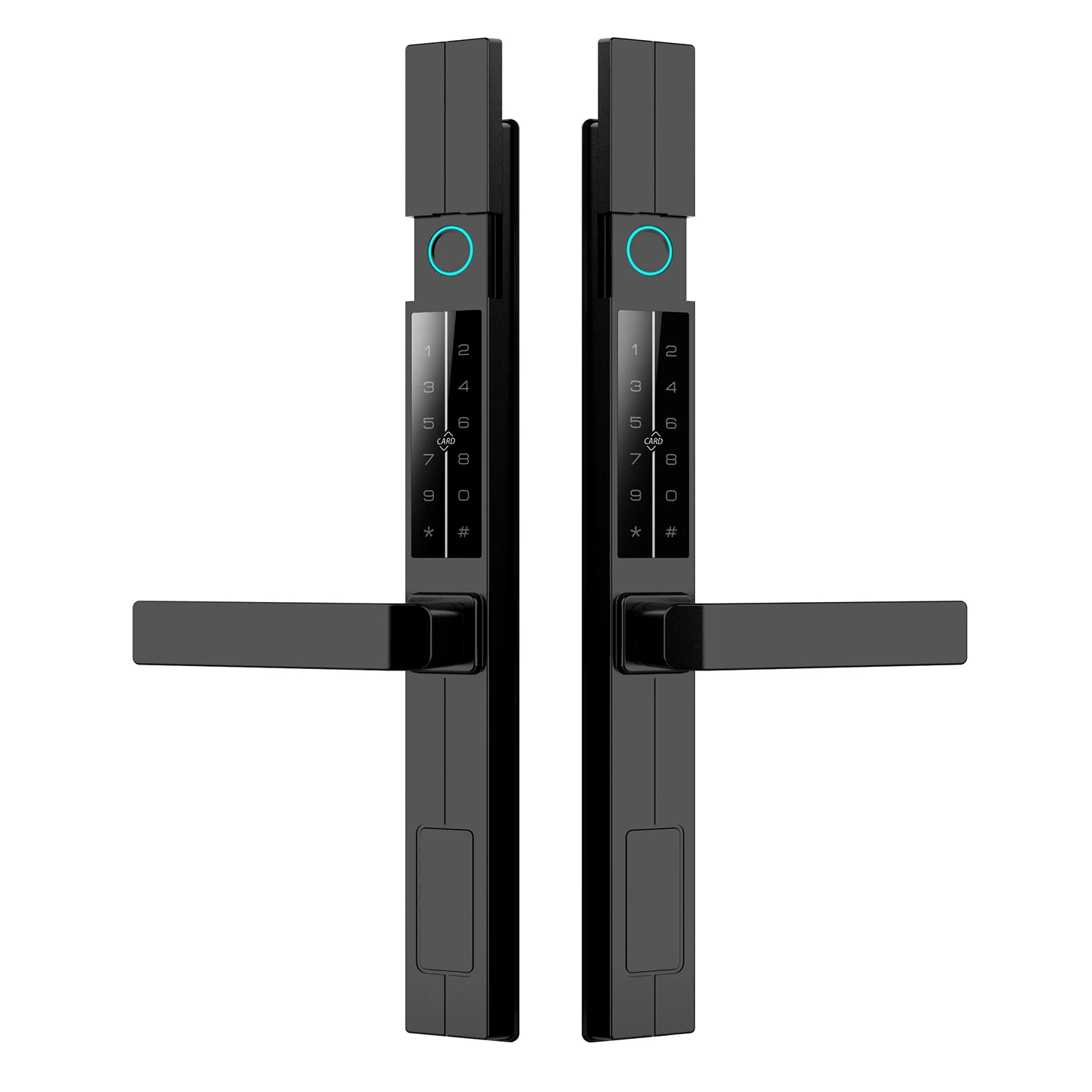 IP68 Waterproof Smart Door Lock for Outdoor Use with Fingerprint Card Tuya App and 4000mAh Battery
