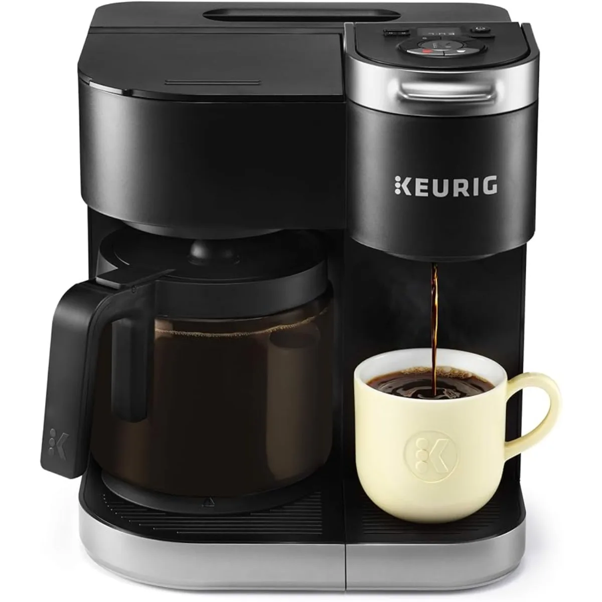 Keurig K-Duo cafeteira, K-Cup Pod e jarra, único serviço, preto