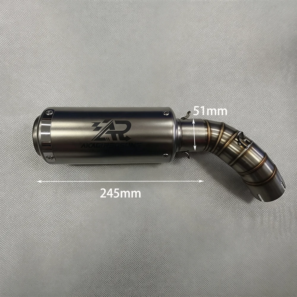 Slip‑On Exhaust Mid Connect Pipe Durable Stainless Steel Compatible with for Kawasaki Z900 Z900E A1 A2 2017‑2023 No Cutting Need