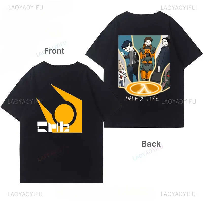 Camiseta نصف الحياة 2 قميص صرخة الخوف خمر كبير جوردون فريمان صمام لعبة فيديو الترويجي الشارع الشهير Harajuku Camisa الملابس