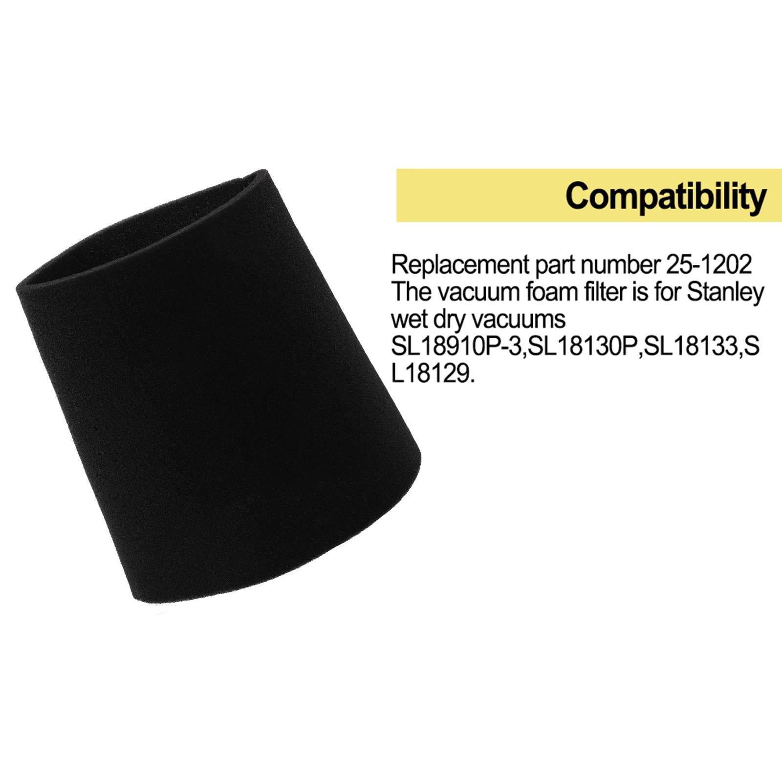 Vacuum Cleaning Black Wet Dry Vacuum Filter Optimal Performance Clog-free Dust Particles High-efficiency Material
