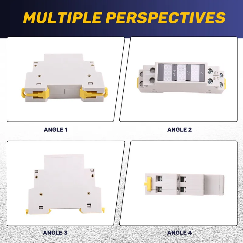 Strumento con display digitale su binario di guida Misuratore trifase monofase di tensione e corrente Hertz Mini modulo CA BAVZ-3R