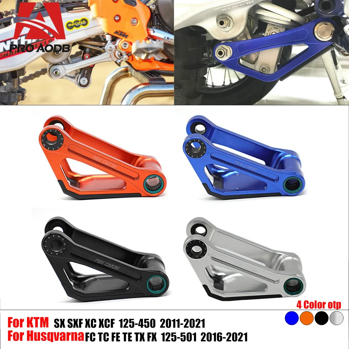 

Motorcycle Premium Rear Lowering Kit Lower Link Adjustable For KTM SX SXF XC XCF125 250 350 450 HUSQVARNA FC TC FE TE FX TX