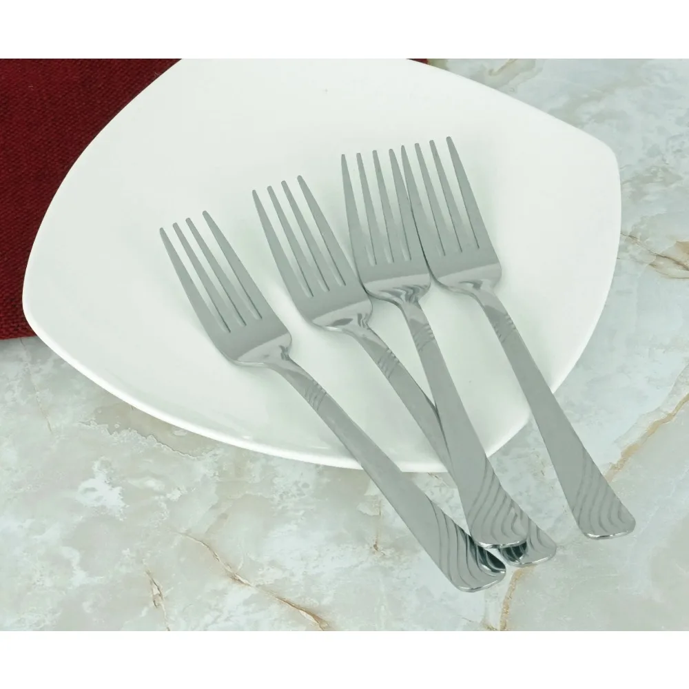 Swirl Essergabel-Set aus Edelstahl, 4-teilig