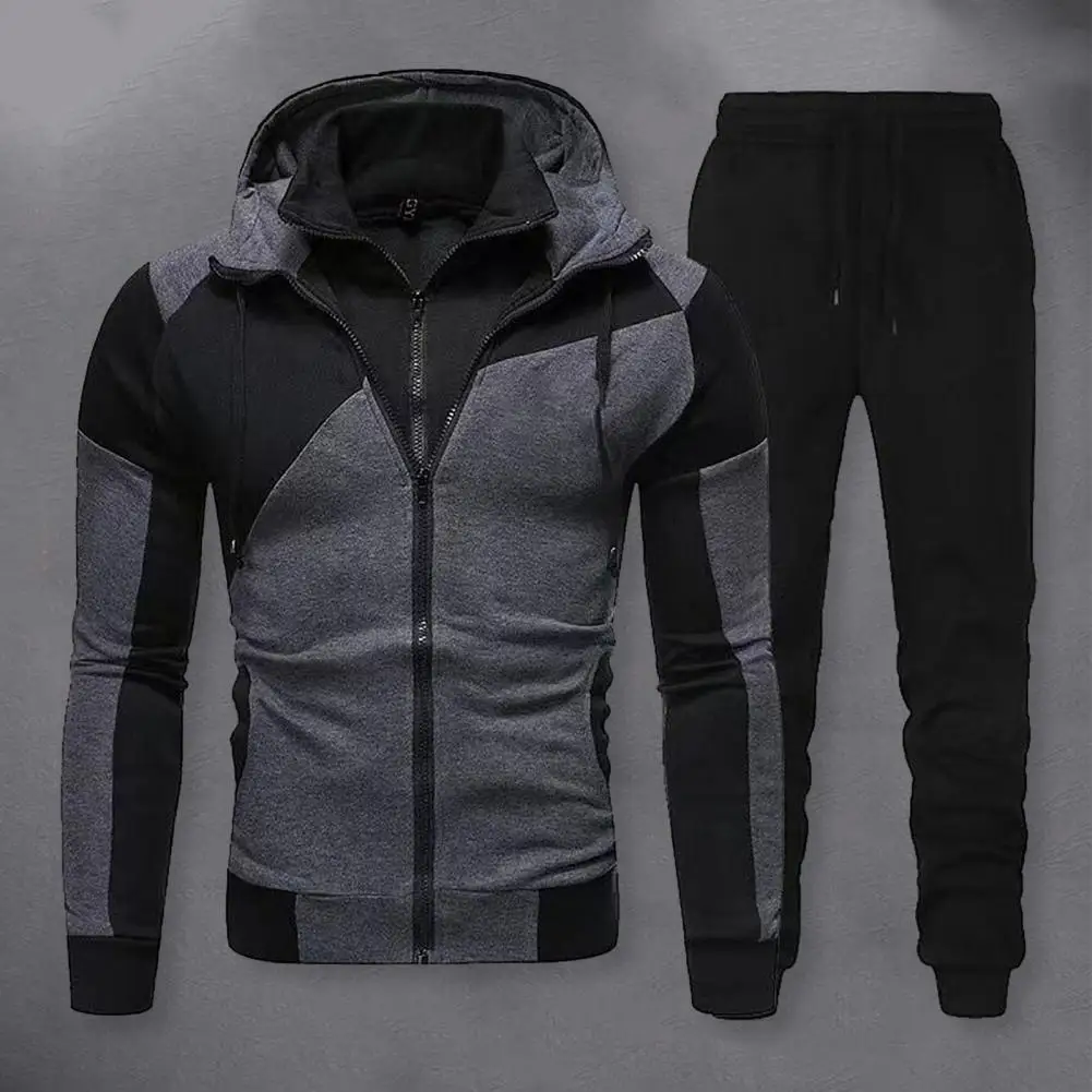 Men\'s Casual Warm Hoodie Set Luxury Sweatshirt+Pants Tracksuit Male Outdoor Clothing Top Sweatpant Suit Streetwear S 4XL