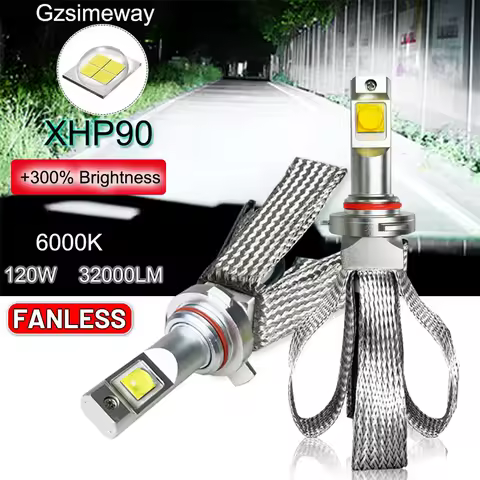 2PCS Led Headlight Bulbs H7 H4 D2H 3000K 4300K HB3 HB4 HIR2 H11 H8 LED Car Headlamp Light XHP90 Chip 6000K Auto Fog Lamp 12V-24V