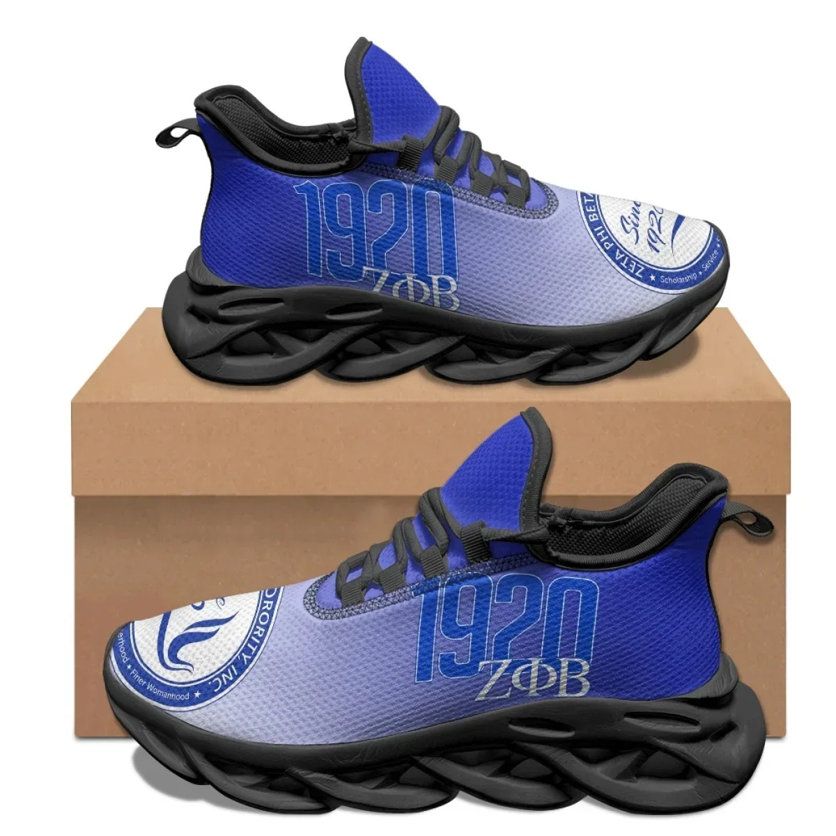 

Кроссовки Zeta Phi Beta с роскошным дизайном и шнуровкой, подарки для сестринских обществ, нескользящие, с мягкой подошвой, легкие прогулочные туфли без каблука