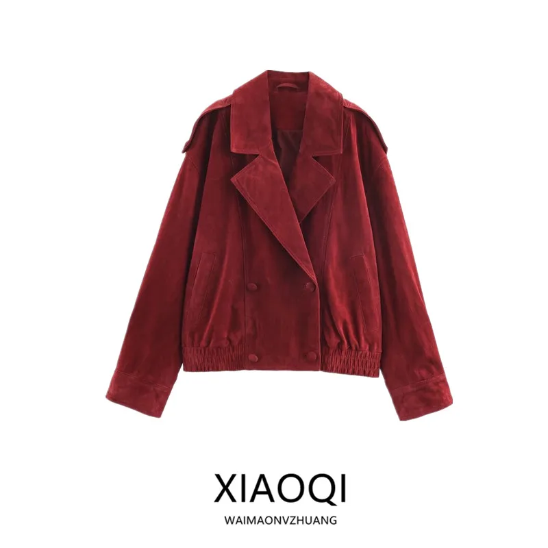 

Зима 202, женское модное универсальное пальто из искусственной кожи с синим ремешком, Новое поступление, верхняя одежда, женская одежда