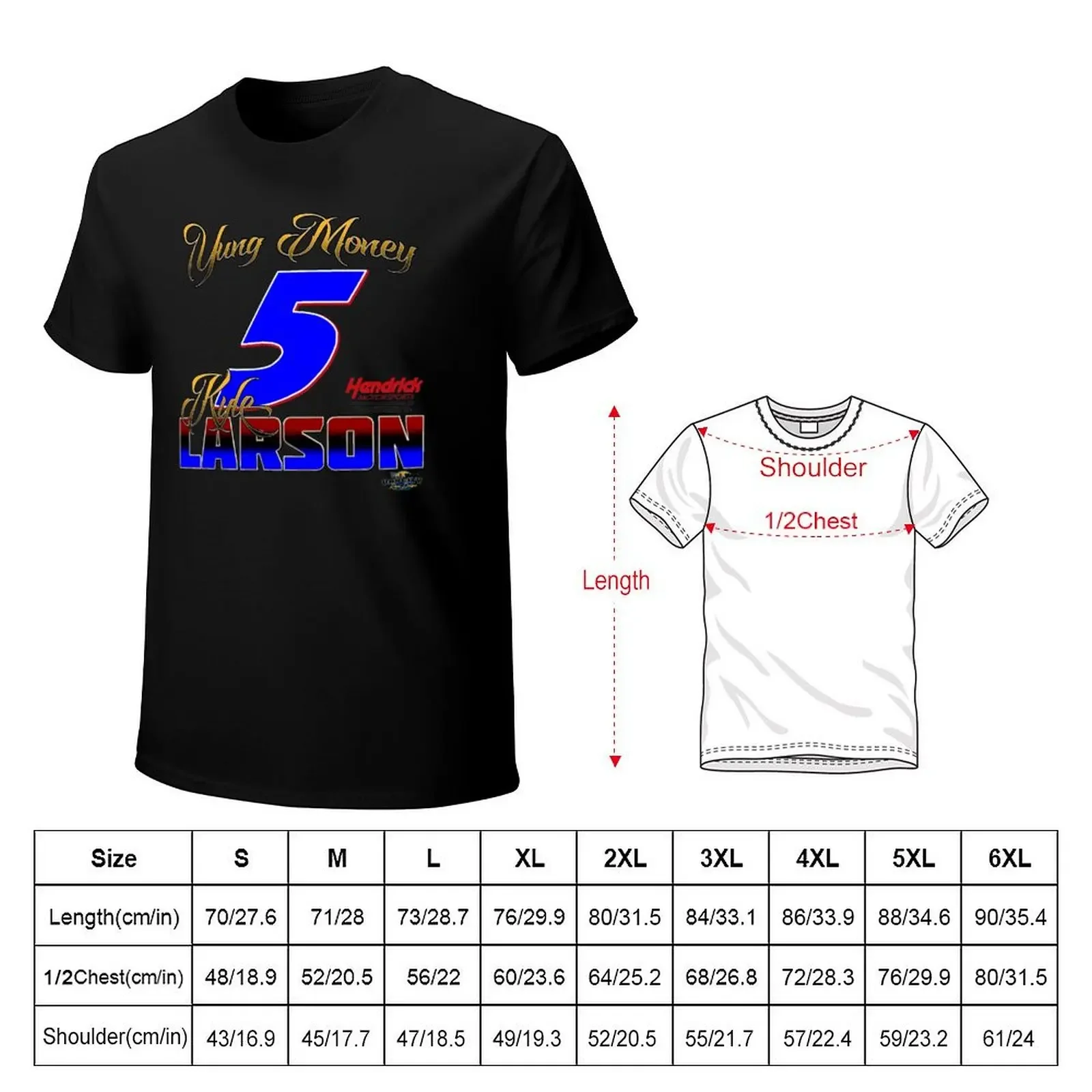 Kyle Larson Yung Money Gold Edition T-Shirt plain customs plus size clothes funny t shirts for men