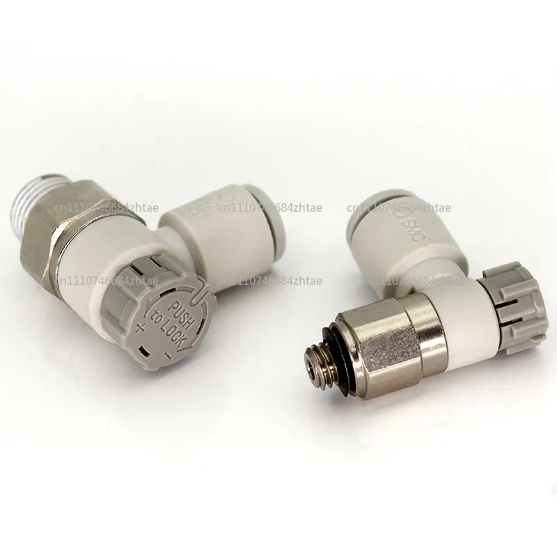 50Pcs ,Valve Speed Control Valve AS2201F-01-06SA AS1201-M5-04A AS1201F-M5-06A Elbow Fittings Flow Control  Regulator