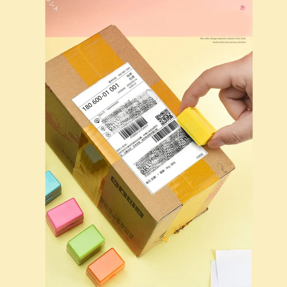 

ABS Privacy Smear Confidentiality Stamp Confidentiality Theft Protection Roller Privacy Seal Security Colorful