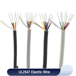5/10/20m UL2547 Shielded Wire 28 26 24 22 20 18 AWG Channel Audio 2 3 4 5 6 8 Core Headphone Copper Control Wires Signal Cable
