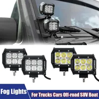 4 inch 18W CREE LED Work Light bar 9-32V Flood Spot Beam Fog Lights with Harness For Trucks Cars Off-road SUV Boat