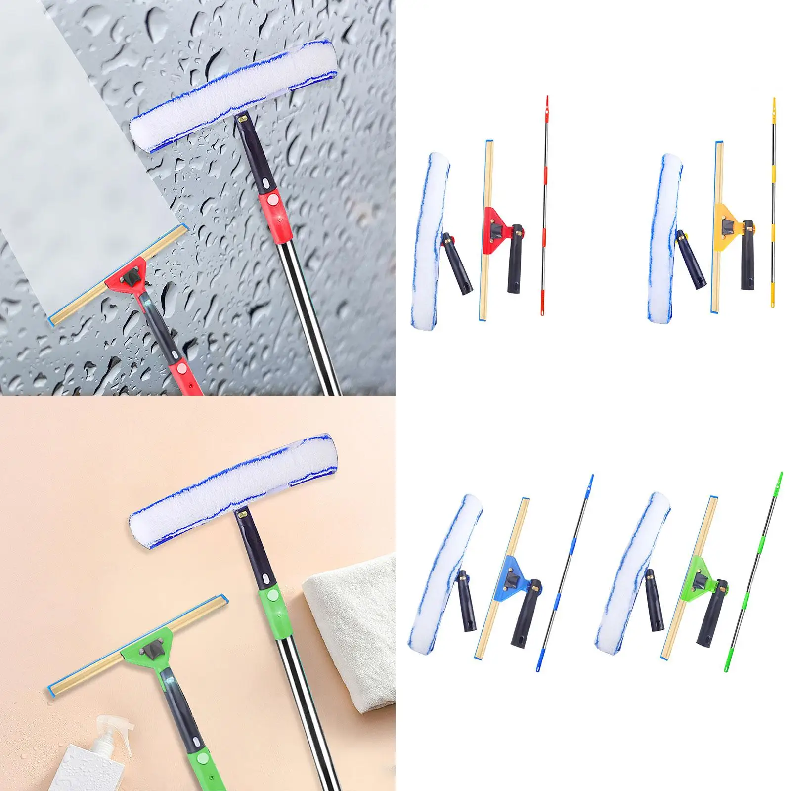 

3 Pieces Squeegee for Window Cleaning Set Water Broom Squeegee for Bathroom