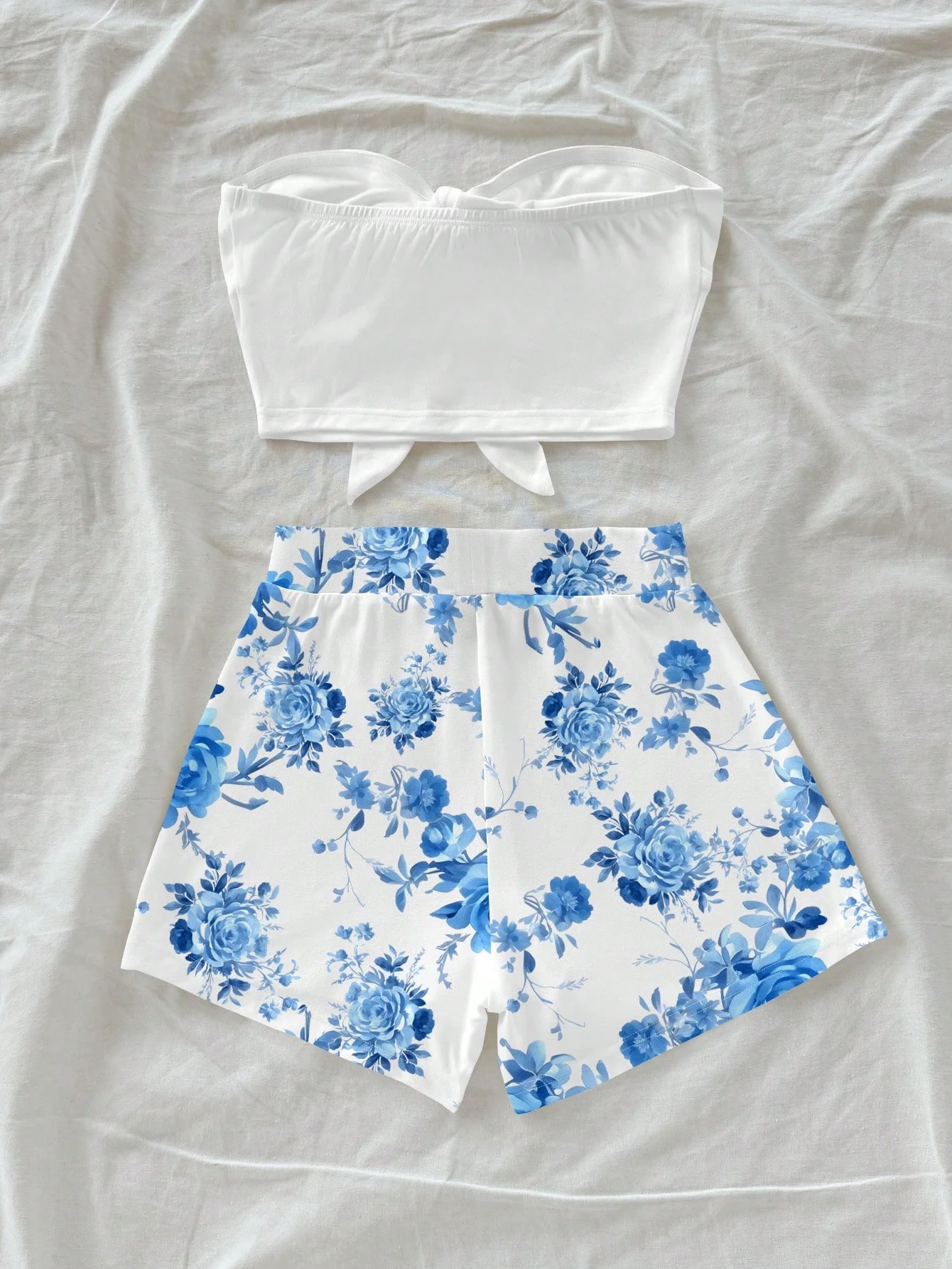 2025 New High-Quality Fashion Print Hot Pants Set Summer Top Two-Piece Women's Casual Sportswear